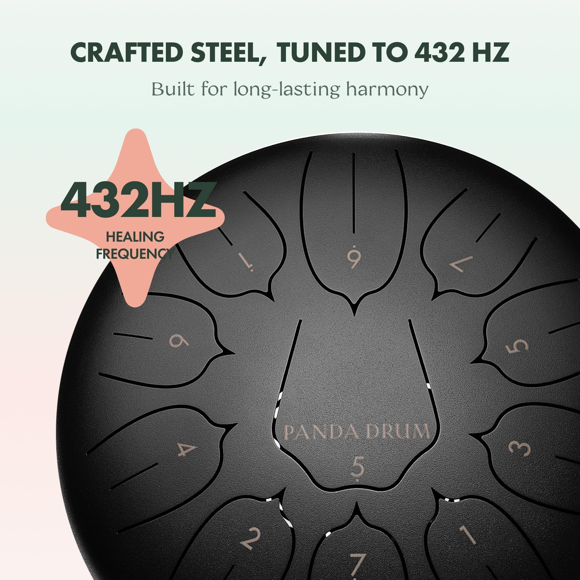 Amazon.com: Panda Drum Pro & Plus Set (Black) | 432 Hz Steel